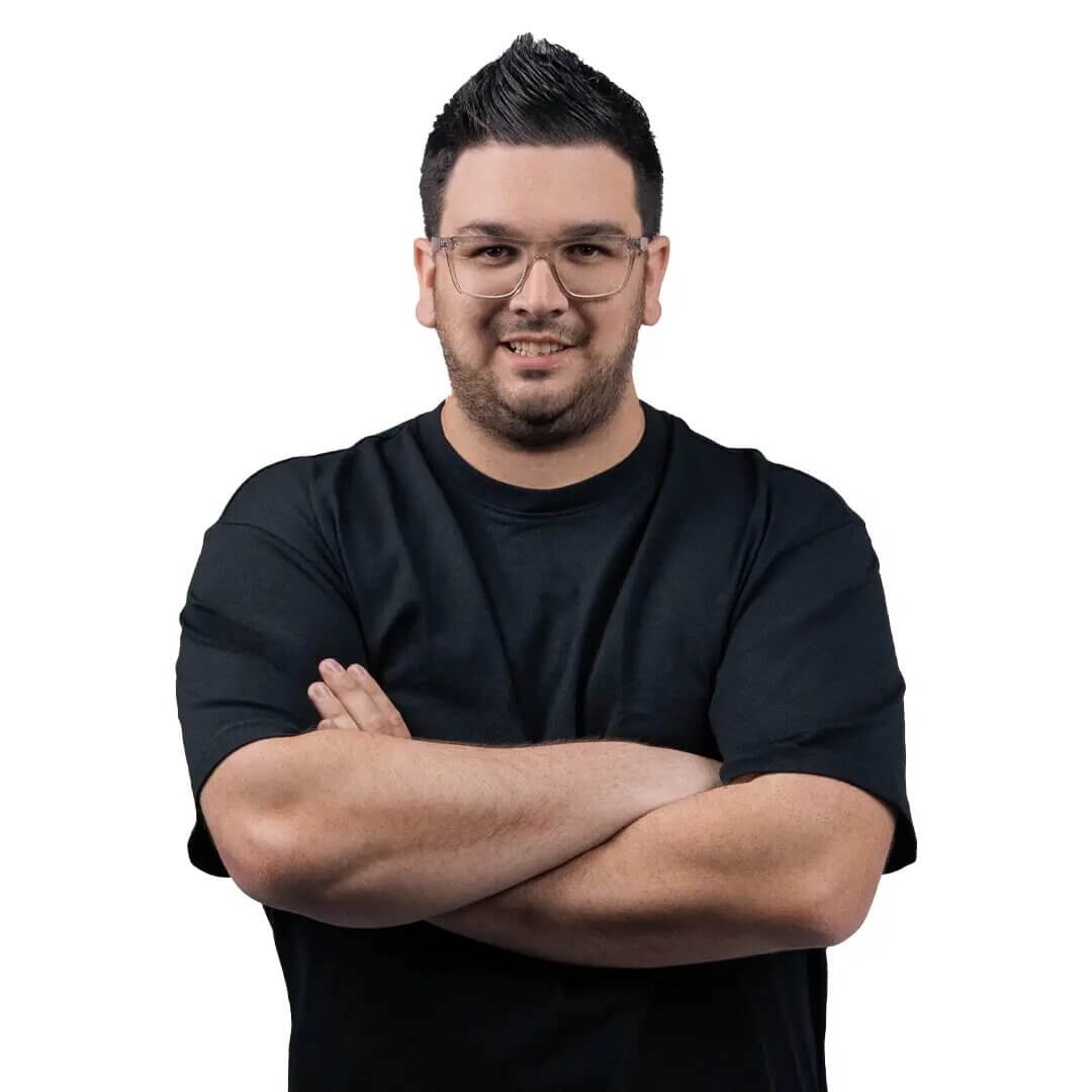 Bild von Leopold in einem Fotostudio mit weißem Hintergrundbild